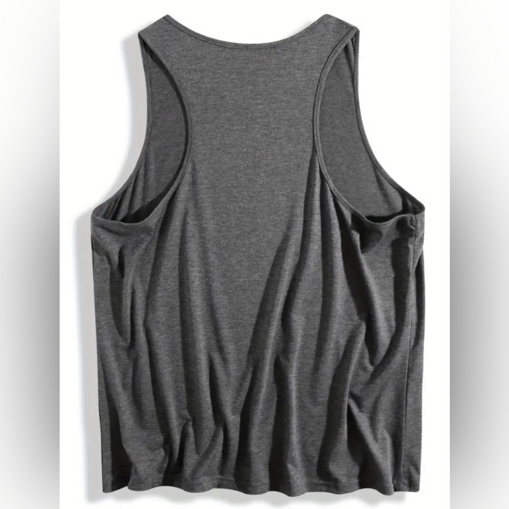 Gray and Black Graphic Tank Top - Picture 5 of 5